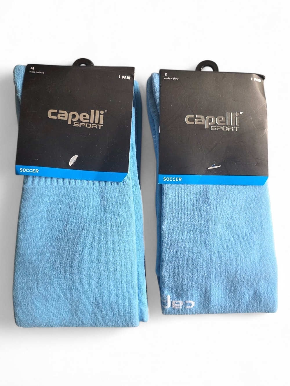 Two Pairs Capelli New York Light Blue Soccer Socks NWT Small And Med